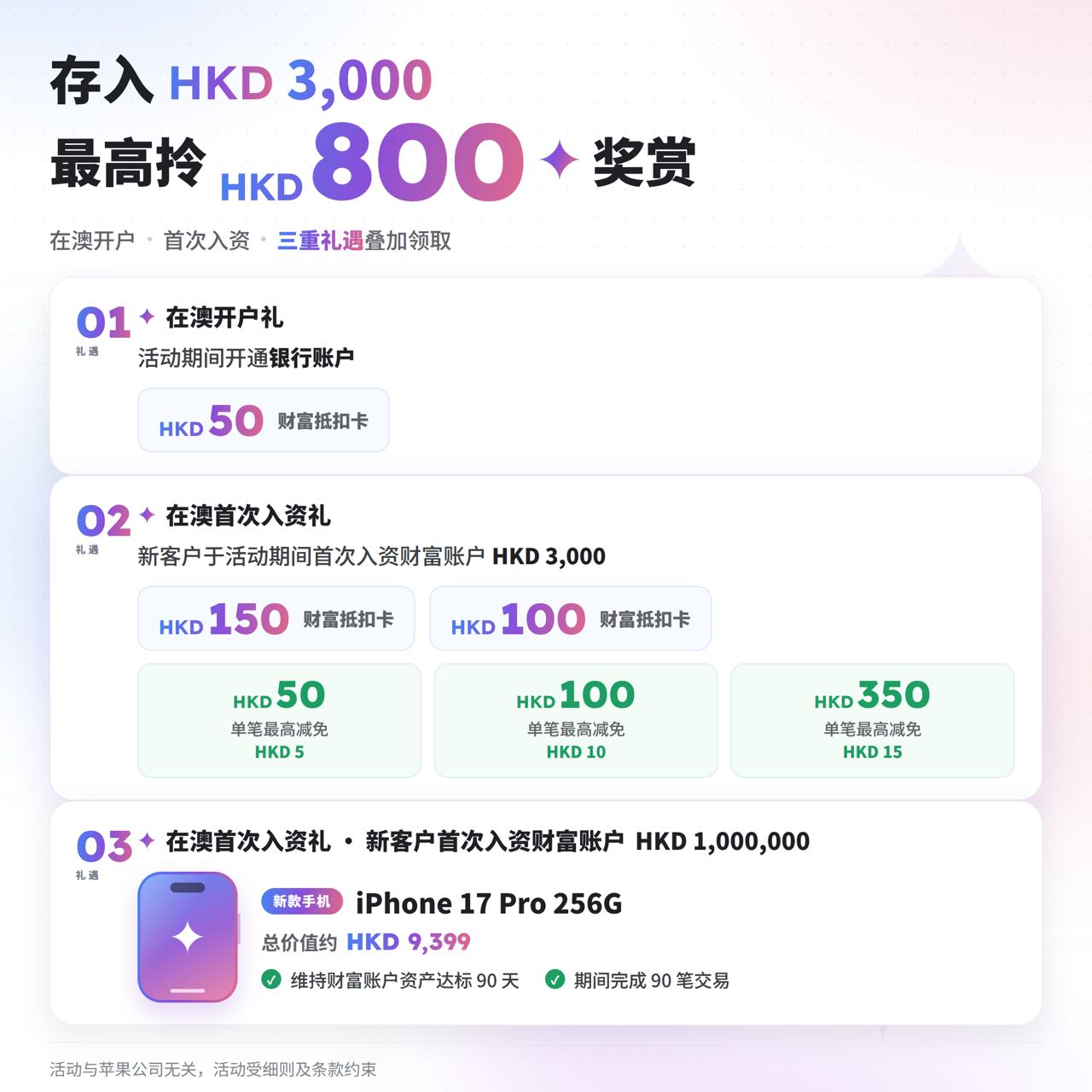 6月澳門螞蟻銀行開戶，最高享800港幣+80澳門幣好禮！
